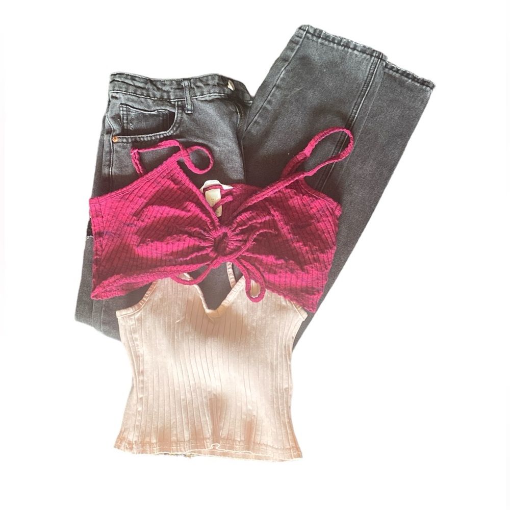 SHEIN ripped jeans/ crops blouse